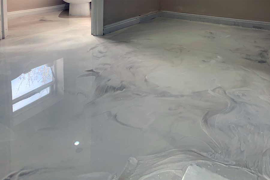 We install Metallic Epoxy Flooring